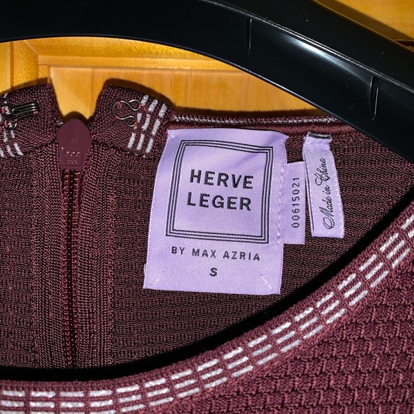 Herve leger burgundy dress - Picture 2 of 4